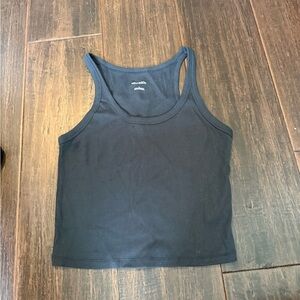 Black ribbed Tank Top